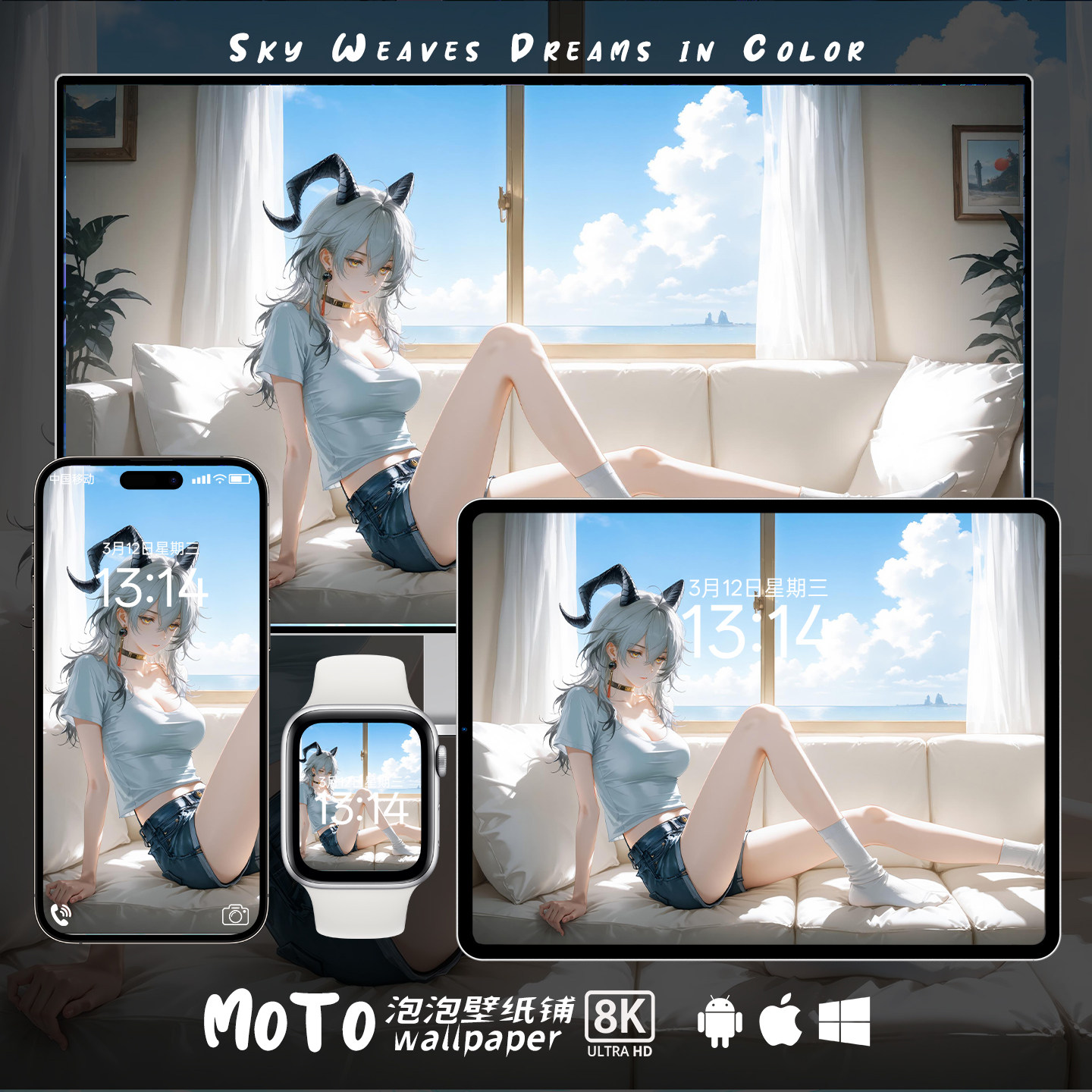 8K壁纸 | 赞妮-03鸣潮游戏动漫头像iPhone手机平板iPad电脑壁纸,商务/设计服务,卡通/动漫/插画设计,淘宝优惠券,粉丝福利购,淘宝优惠卷