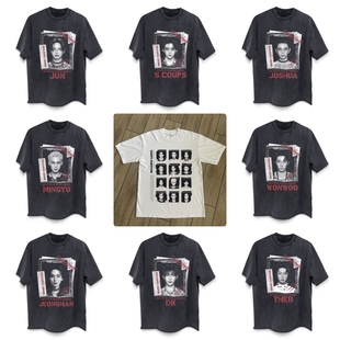 CLFC 韩国男团集SEVENTEEN HAPPY BURSTDAY Tee粉丝长短袖T恤2025