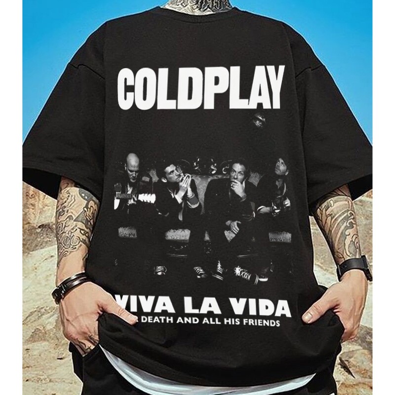 CLFC coldpalyColdplay酷玩英国摇滚演唱会粉丝水洗直喷长短袖T恤