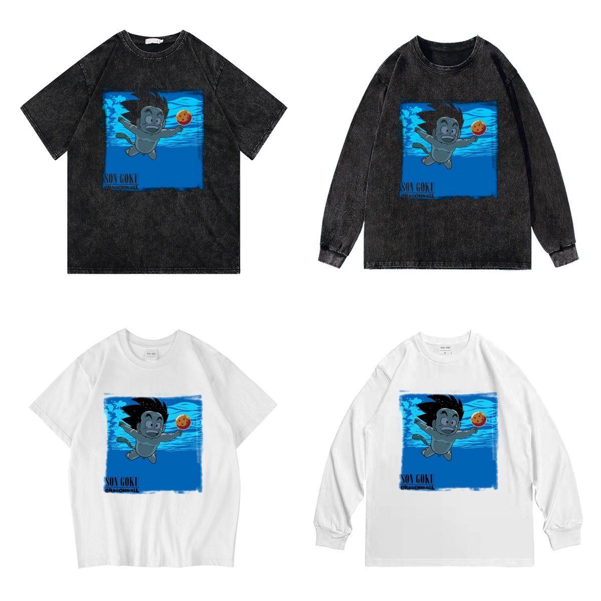 CLFC原创Nirvana涅盘乐队小孩联名小悟空直喷T恤纯棉短袖T恤长袖T