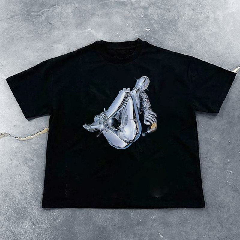 CLFC Hajime Sorayama空山基机械姬vintage金属科幻美式长短袖T恤