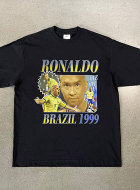 CLFC 超火赌侠1999朗拿度张家辉RONALDO足球趣味水洗短袖T复古VTG