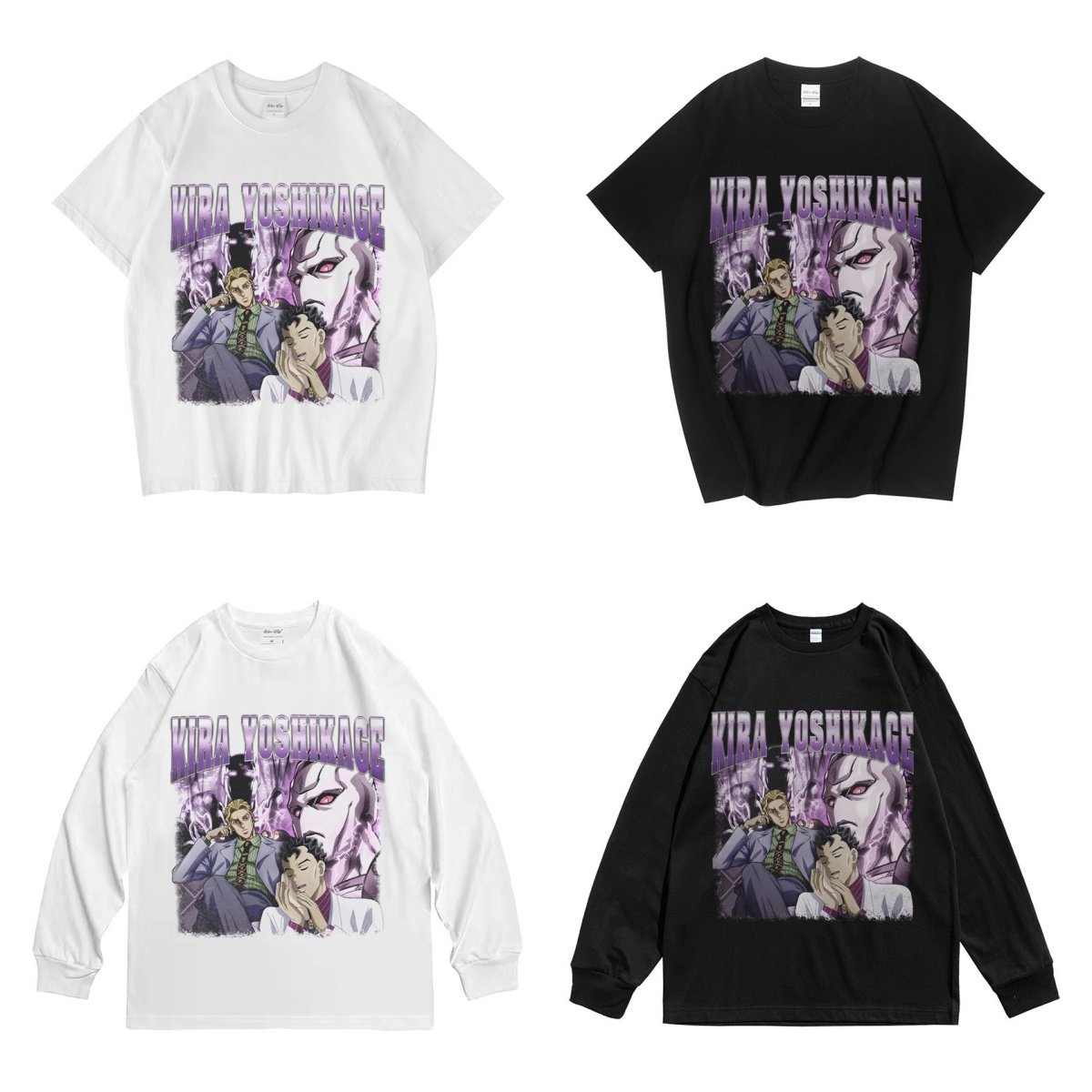 CLFC jojo的奇妙冒险吉良吉影复古水洗做旧美式T高街短袖tee长袖T