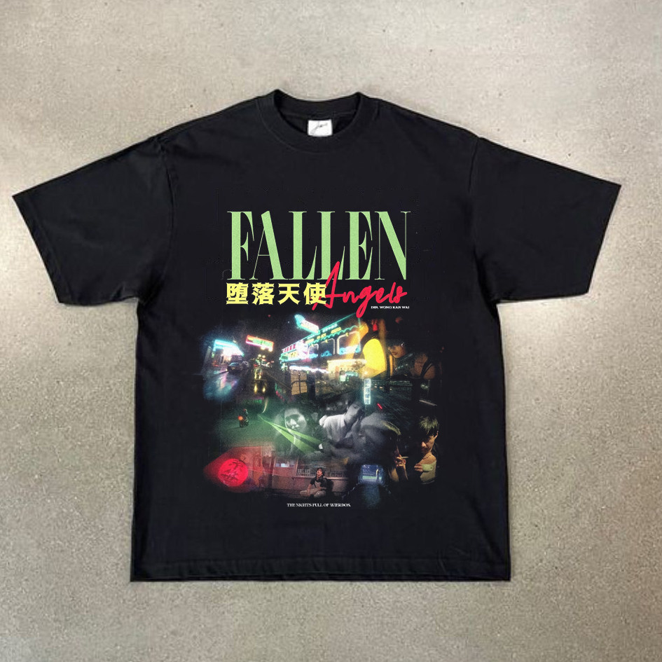 CLFC 王家卫堕落天使黎明金城武经典爱情电影做旧水洗长袖短袖T恤