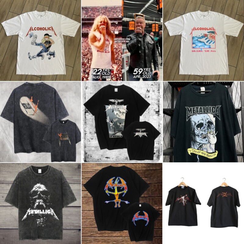 CLFC Metallica激流乐队重金属美潮炸街小众vintage短袖男女纯棉T