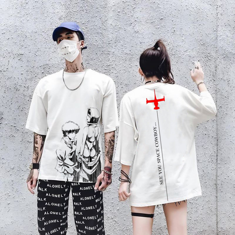 CLFC Cowboy Bebop Faye星际牛仔动漫vintage长短袖男女情侣同款T