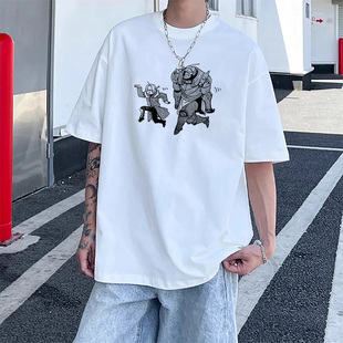 CLFC漫画钢之炼金术士Fullmetal Alchemist爱德华兄弟长袖短袖T恤