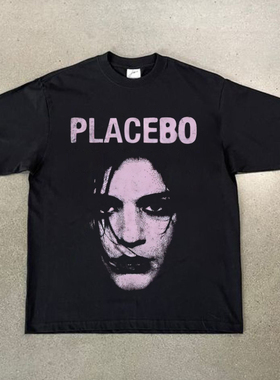 CLFC Placebo Brian Molko安慰剂复古美潮高街重磅TEE长袖短袖T恤