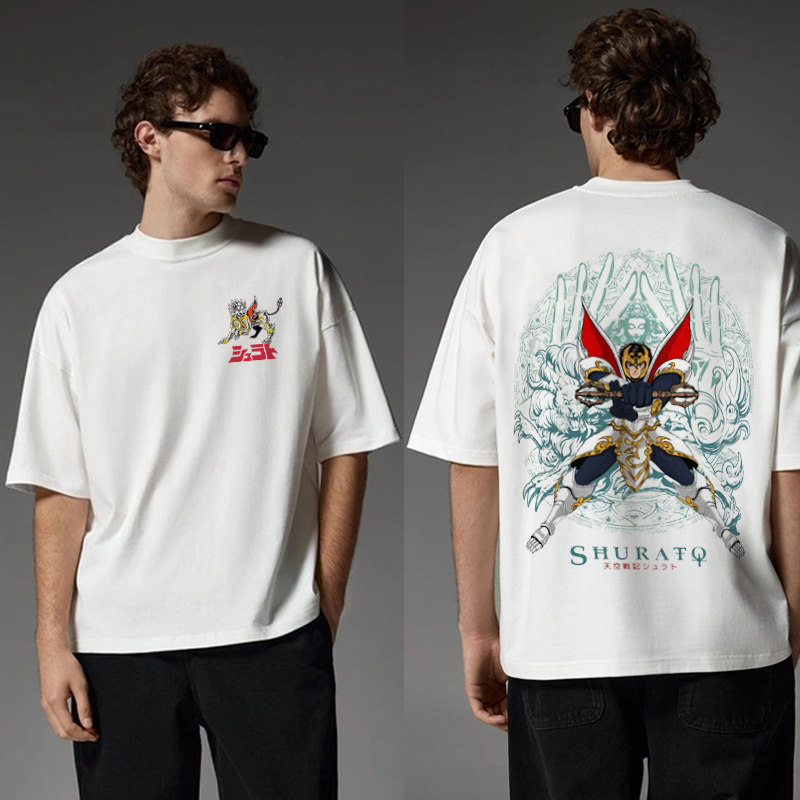 CLFC 动漫周边天空战记Shurato修罗王一平直喷复古Vintage长短T恤