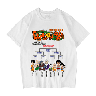 同款 龙珠T恤鸟山明悟空天下比武大赛日系纯棉宽松白色短袖 T恤长袖