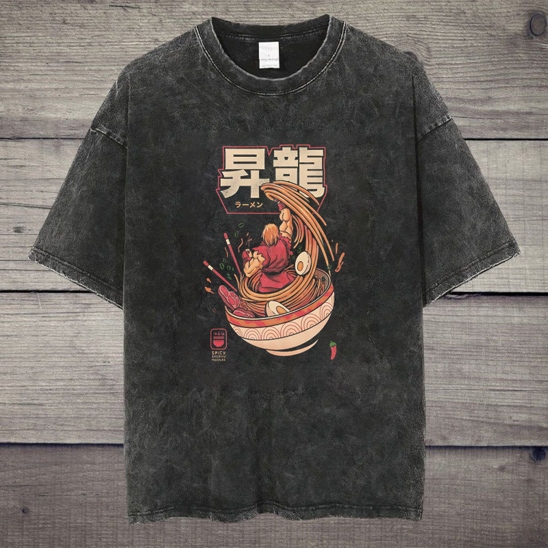 CLFC 街霸游戏升龙拳T恤纯棉搞笑日式拉面肯KEN短袖长袖同款男女T