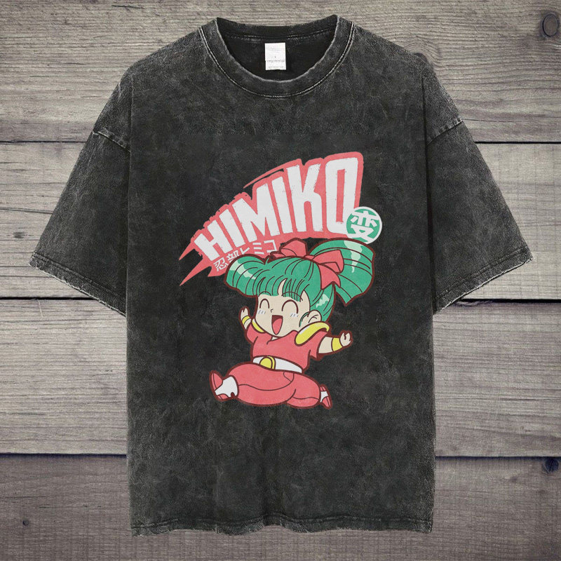 CLFC 超魔神英雄坛ワタル神龙斗士小可爱火美子直喷Vintage长短T