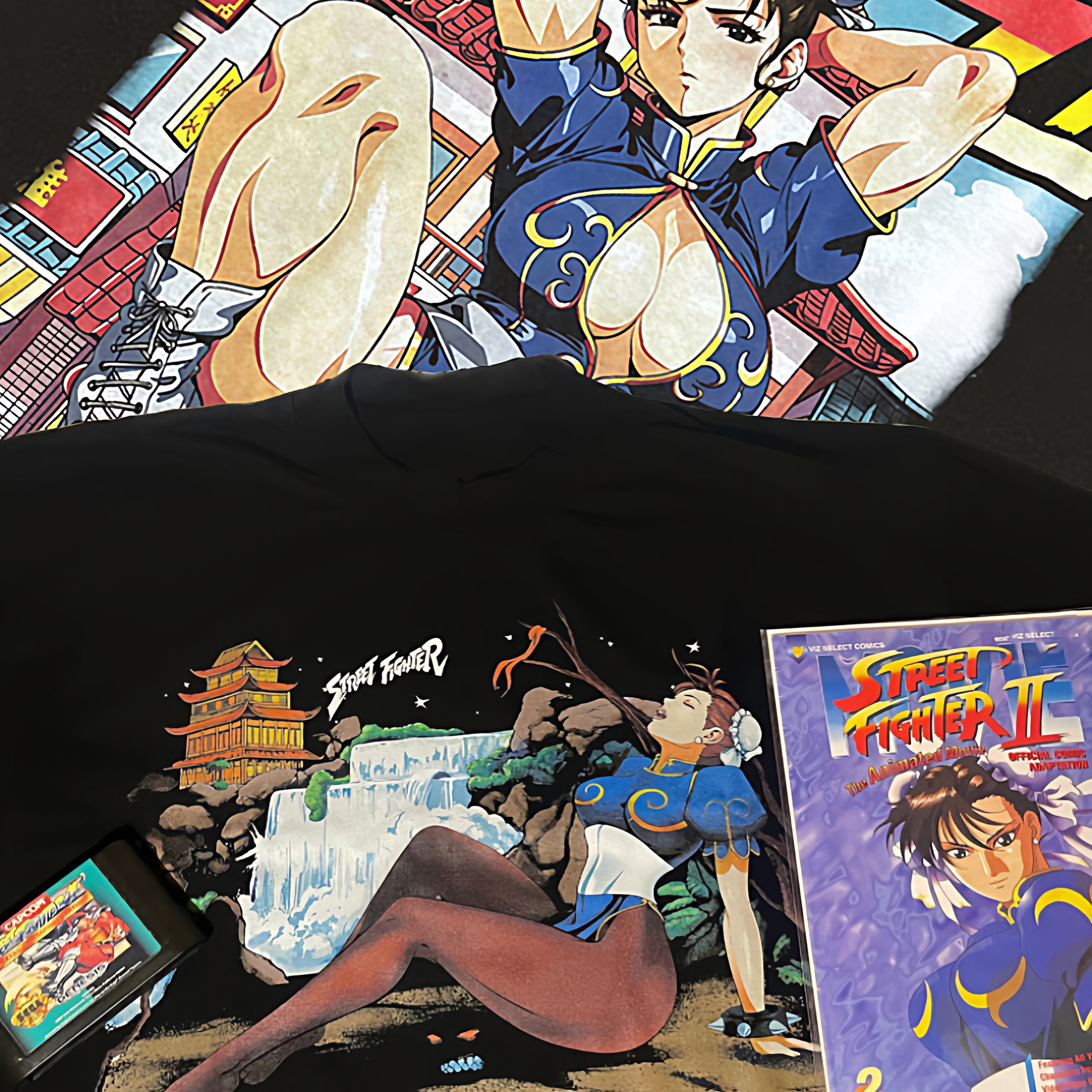 CLFC街头霸王2春丽Chun Li Street Fighter II复古做旧长袖短袖T