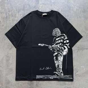CLFC Kurt Cobain Guitar柯特科本吉他vintage短袖T可定制客制T恤