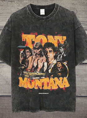 CLFC疤面煞星Scarface阿尔·帕西诺Al Pacino美式水洗复古长短袖T