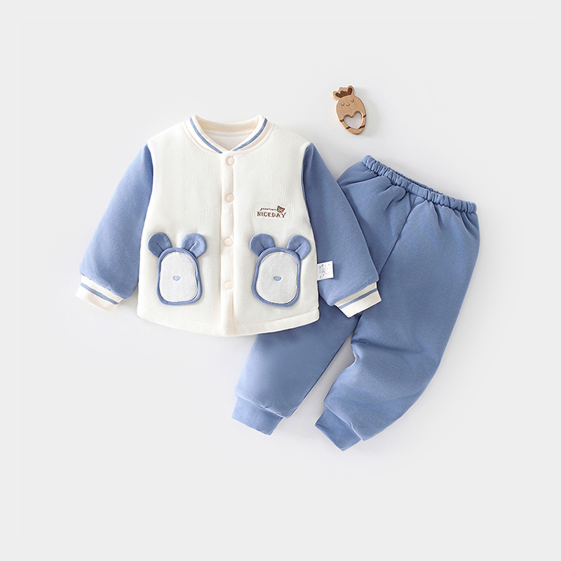 男宝宝冬季新款棉服两件套
