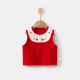 婴儿小宝宝舒绒棉红色马甲春秋背心儿童坎肩马夹过年喜庆保暖上衣