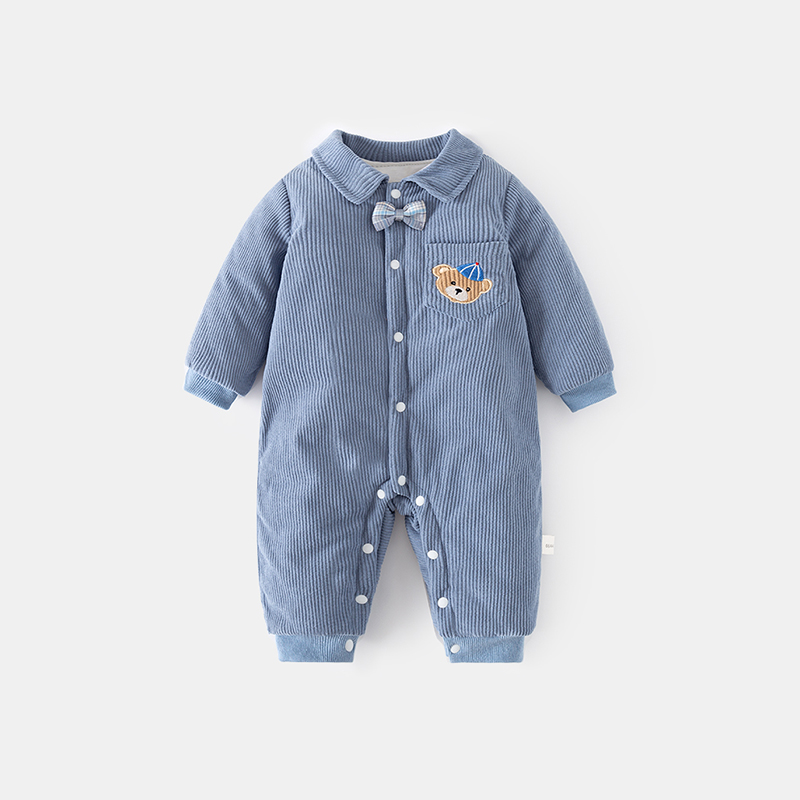 夹棉秋冬季加厚外出服连体衣