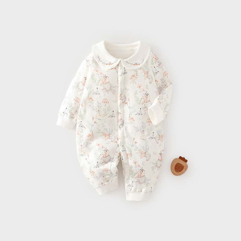 纯棉秋冬季加厚款薄棉60克连体衣