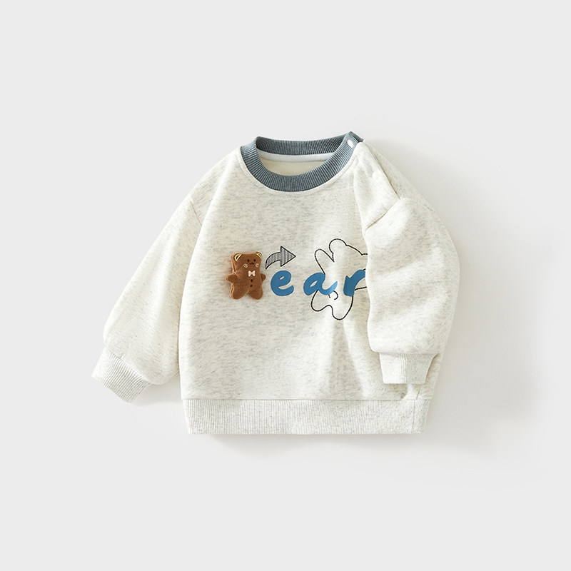 儿童长袖卫衣婴儿t恤上衣套头宝宝秋冬夹棉保暖洋气外套童装秋衣,童装/婴儿装/亲子装,卫衣/绒衫,淘宝优惠券,粉丝福利购,淘宝优惠卷