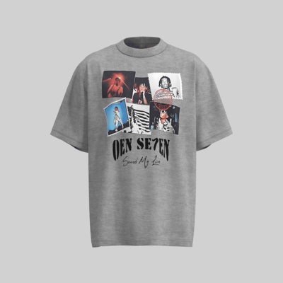 【画布之梦】美式人物短袖街头落肩袖T恤学生宽松百搭显瘦W837