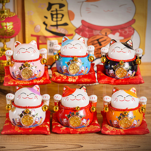 招财猫家用开业收银台发财猫