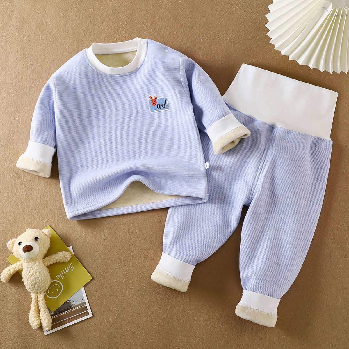 儿童保暖无骨内衣套装宝宝秋衣加绒男女睡衣秋裤加厚婴儿衣服秋冬