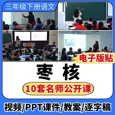 枣核公开课视频ppt课件教案教学设计板贴小学语文优质公开课备课