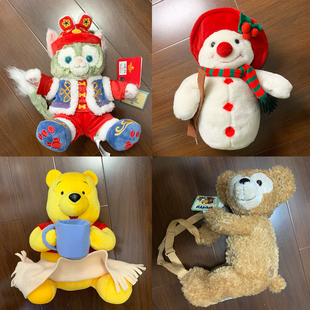 【豆腐儿小布丁】迪士尼毛绒摆件托尼噗噗维尼雪人达菲双肩包现货