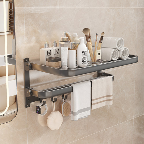 铝合金毛巾浴巾架纸巾盒三角架