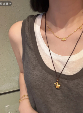 纸折星星项链女复古新中式精致时尚百搭甜美少女心氛围感小众设计