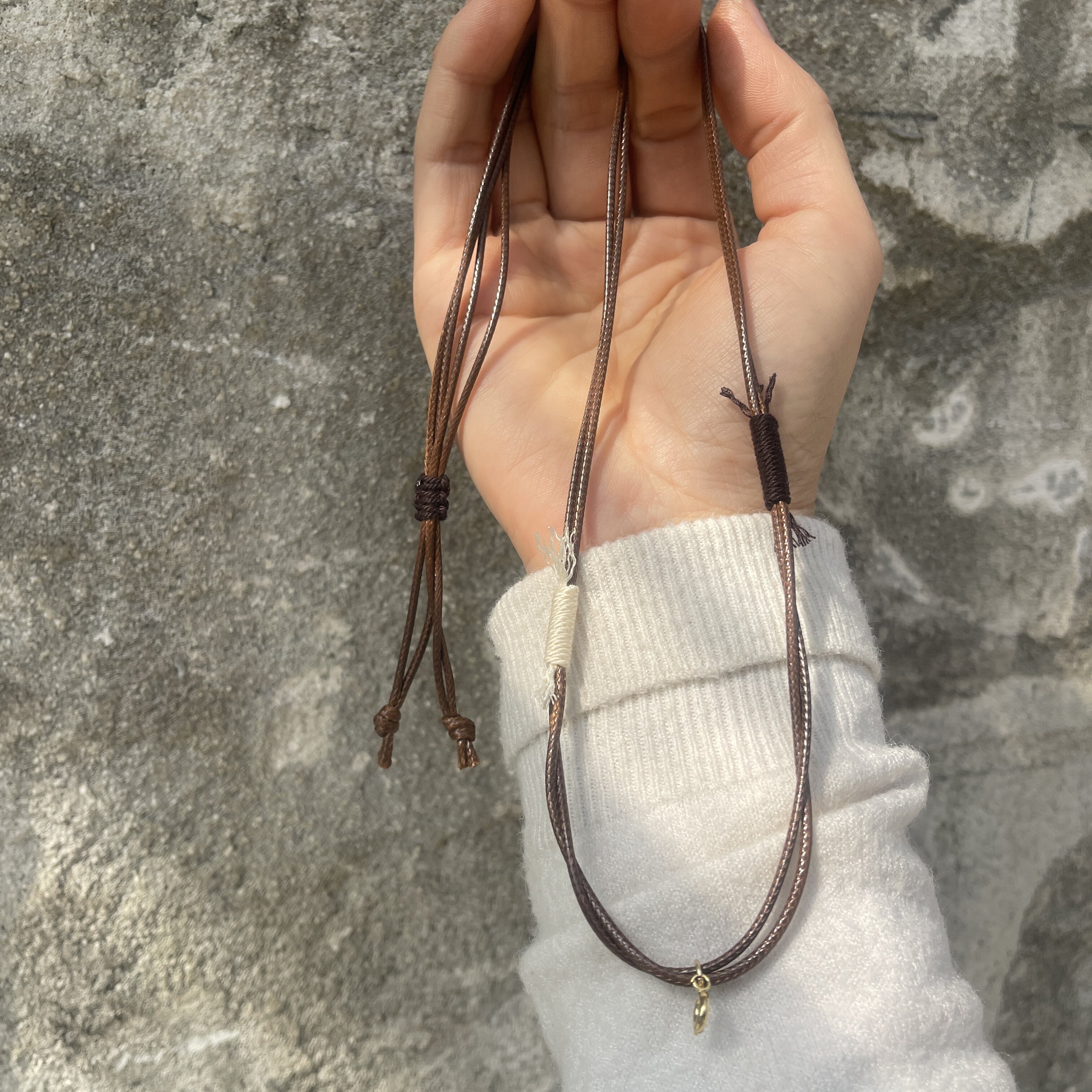 手工编织吊坠绳万能扣玉佩玉坠可调节挂脖挂件项链绳男女款