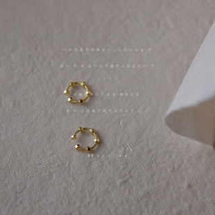 耳骨夹 无耳洞可戴创意迷你小巧镀14K金耳夹简约仙女高级感 嘘