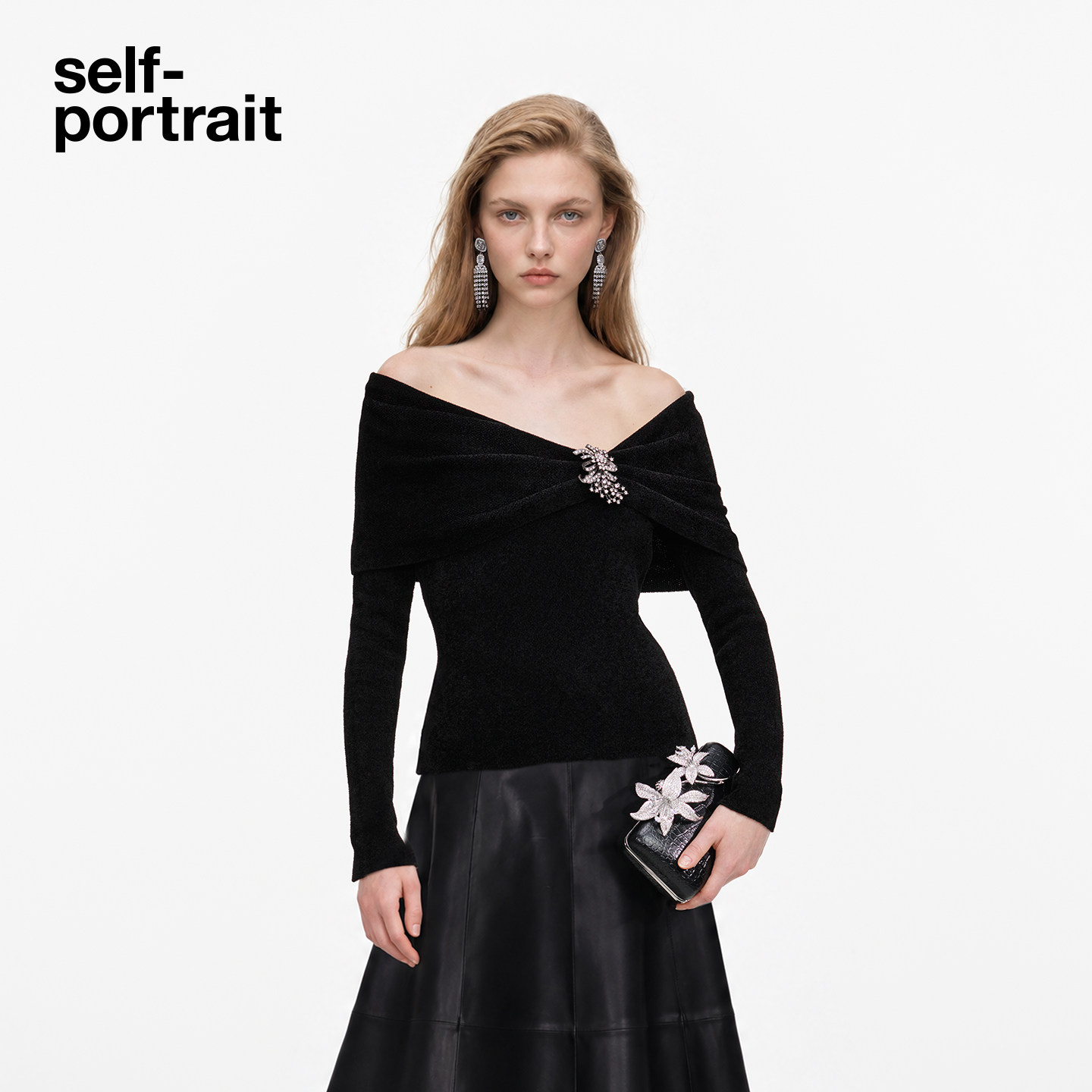 self-portrait设计感针织上衣