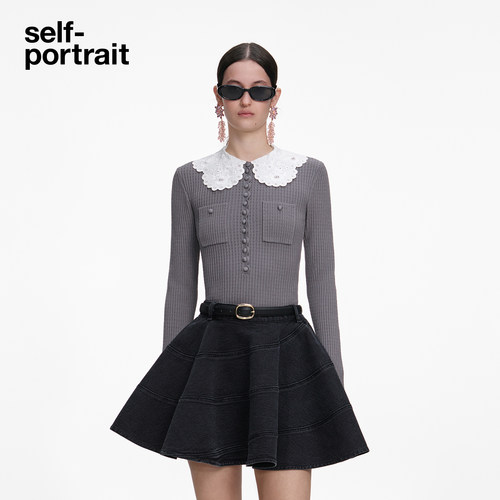 self-portrait针织打底毛衫