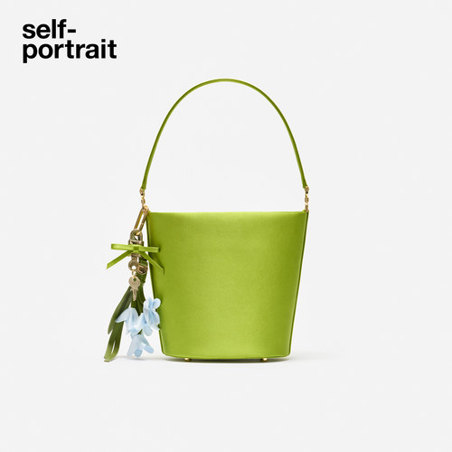 self-portrait缎面水桶包