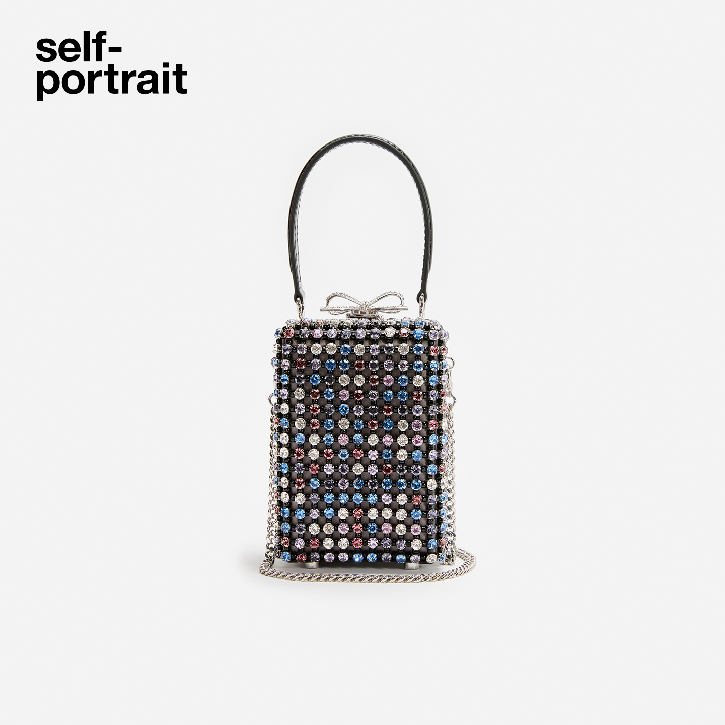 self-portrait长方形宴会手提包