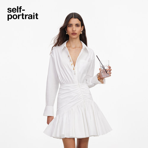self-portrait衬衫连衣裙