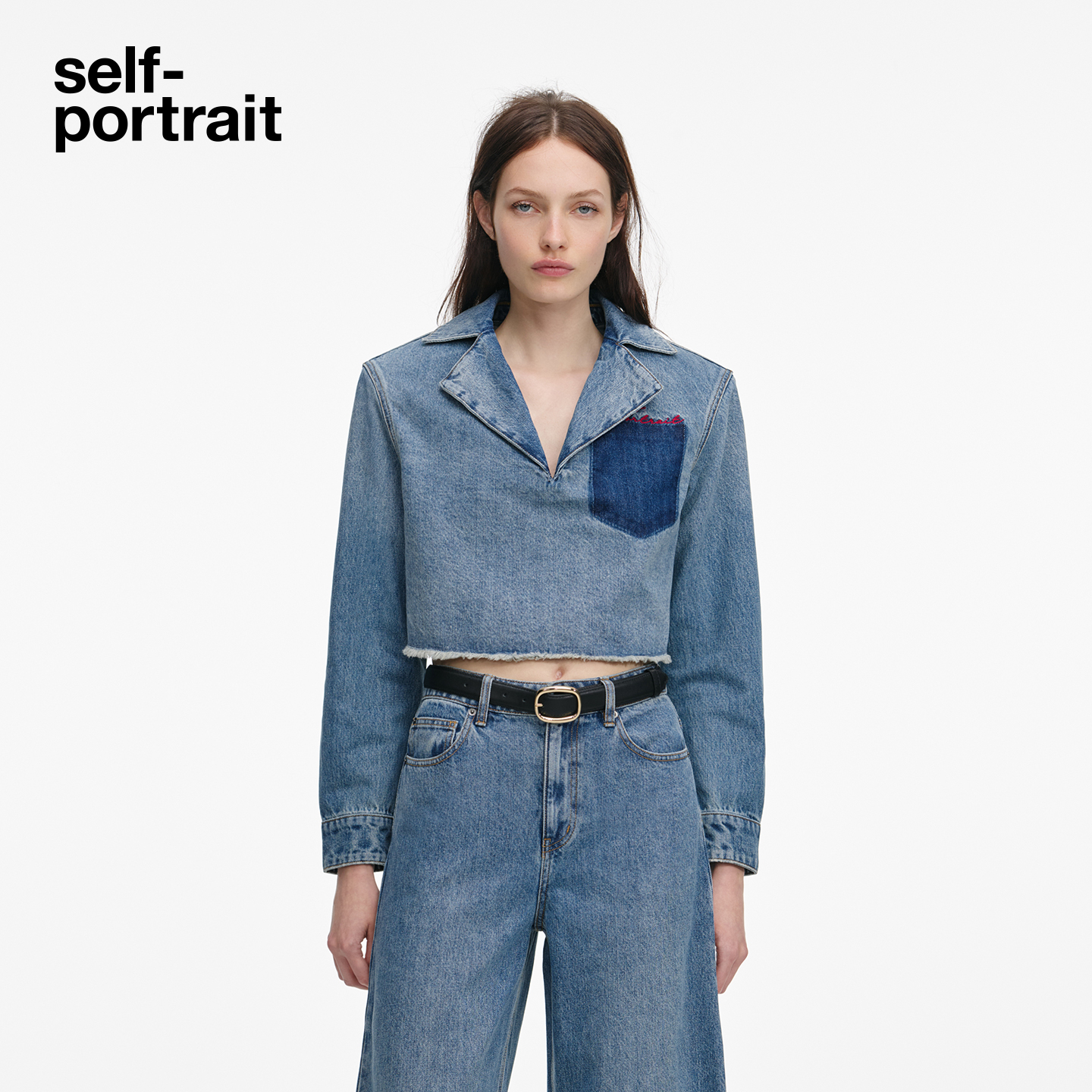 self-portrait长袖衬衫上衣