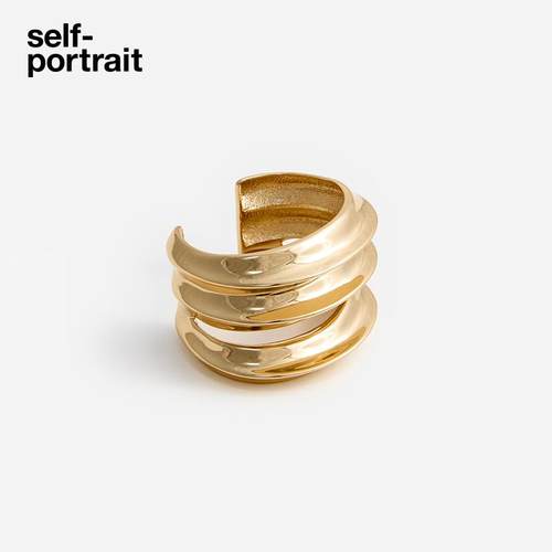 Self-Portrait金色镂空手镯