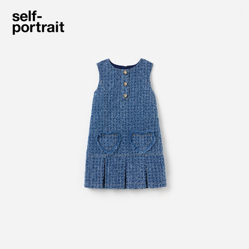self-portrait童装牛仔连衣裙