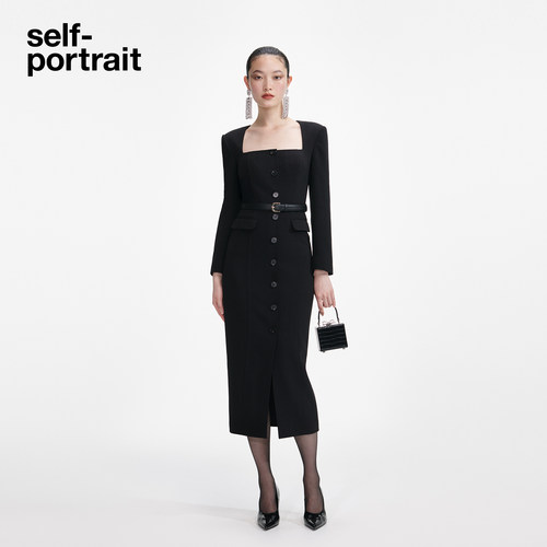 self-portrait气质通勤连衣裙