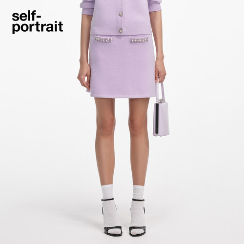 self-portrait针织半身裙