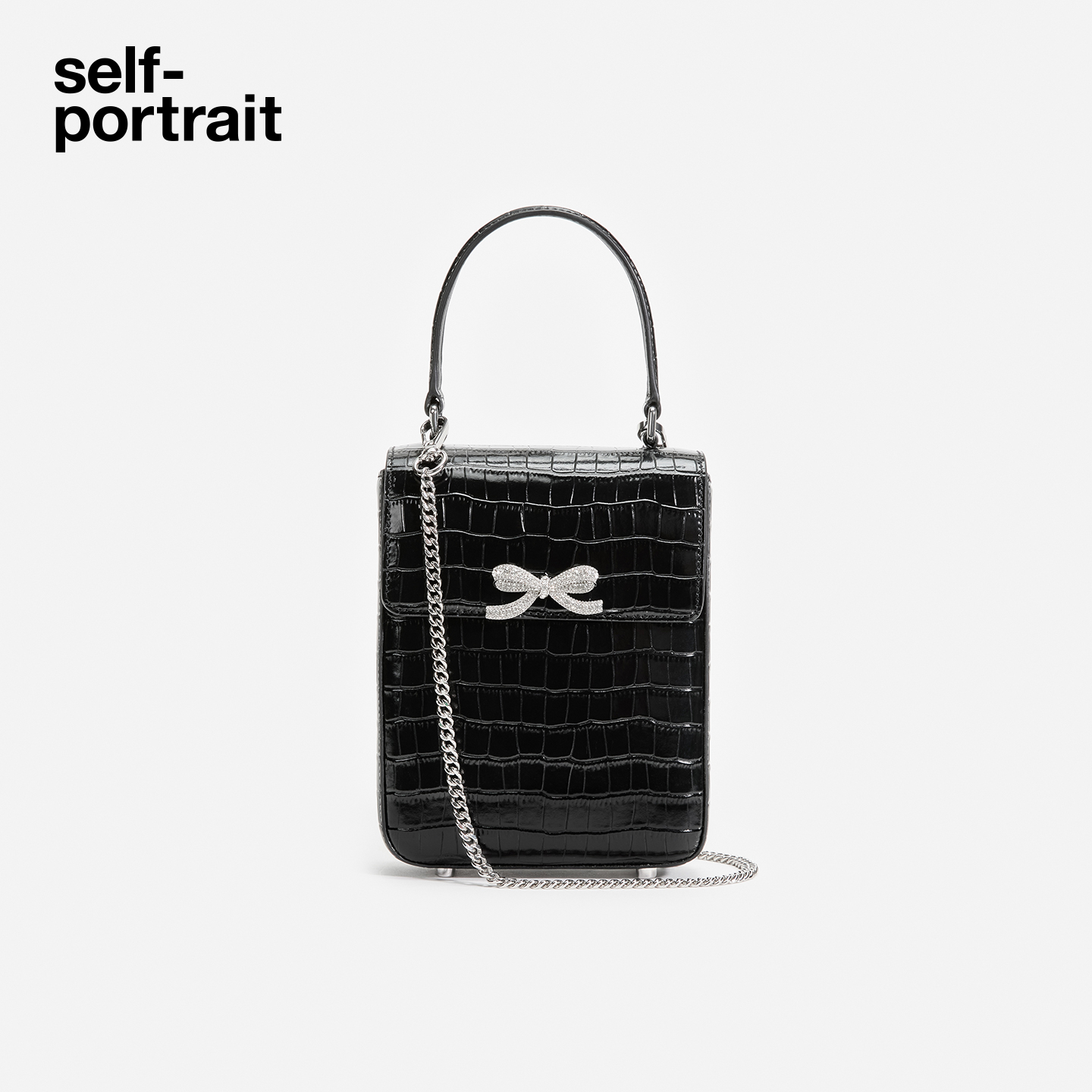 self-portrait翻盖手提包