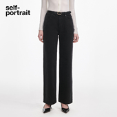 portrait 2025早秋新款 经典 self 黑宽松直筒阔腿牛仔裤