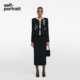 self 黑千金风亮片刺绣针织连衣裙 经典 portrait 2025秋冬新款