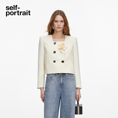 self-portrait双排扣西装外套