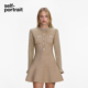 self 钻饰针织连衣裙短裙 金色重要场合长袖 portrait 2026早春新款