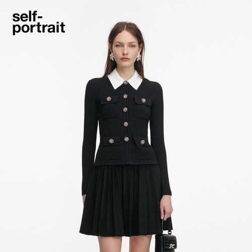 self-portrait千金风针织连衣裙