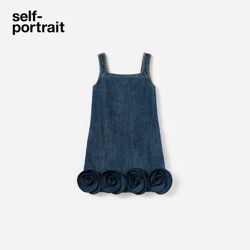 self-portrait童装牛仔连衣裙